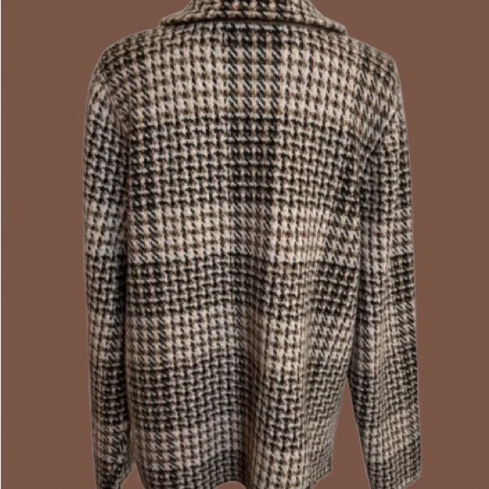 J. Jill Brown and Black Houndstooth Sweater Jacket XL